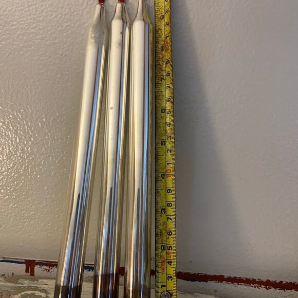 Antique Mercury Glass Taper Candlesticks 10inches Set of 3 - Picture 7 of 7